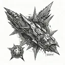 ff7 meteor tattoo design idea