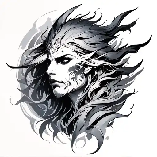 solo leveling igris tattoo design idea