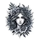 Virgo Aquarius tattoo design idea