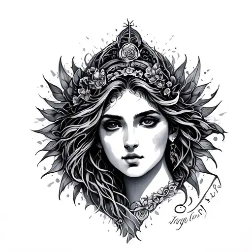 Virgo Aquarius tattoo design idea