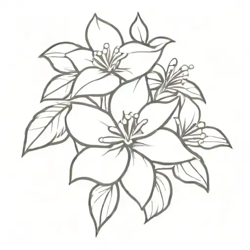 jasmine tattoo design idea