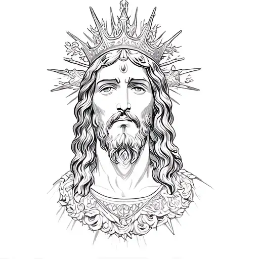 jesus king tattoo design idea