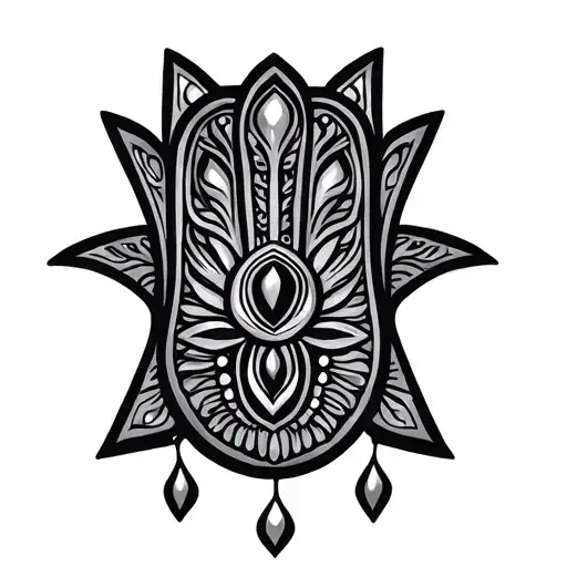 Hamsa tattoo design idea