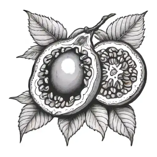 Passionfruit tattoo design idea