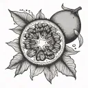 Passionfruit tattoo design idea