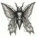 mothman tattoo design idea