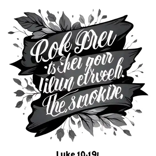 Luke 10:19 bible scripture tattoo design idea