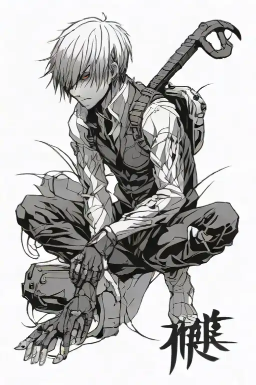 ken kaneki tokyo ghoul tattoo design idea