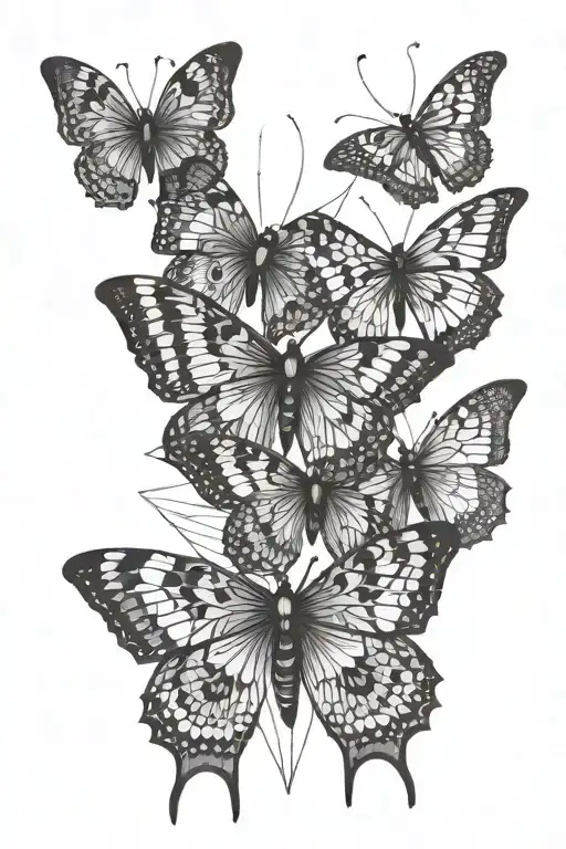 papillon tattoo design idea