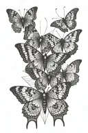 papillon tattoo design idea