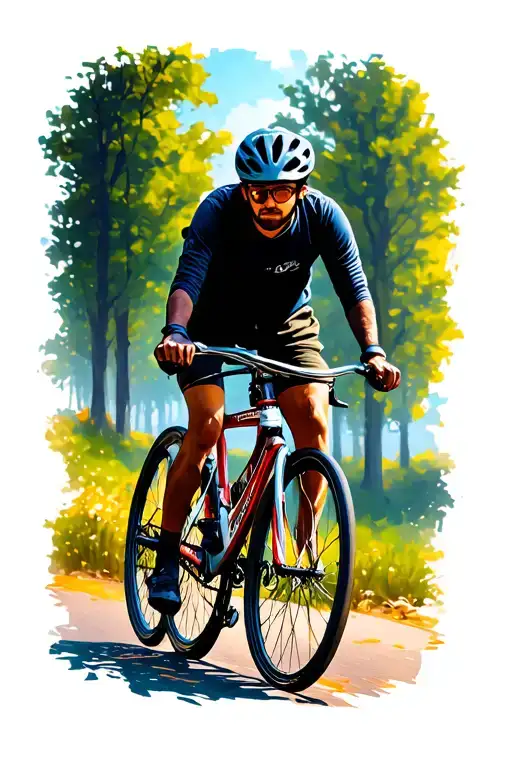 bicycle outdoors tattoo design idea