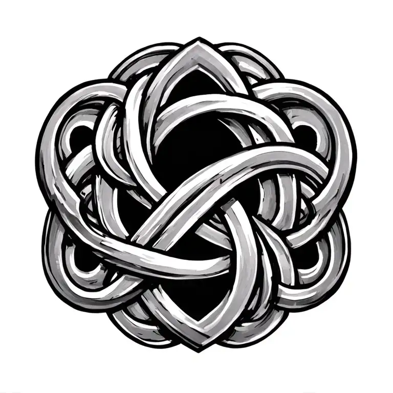 Celtic motherhood knot tattoo design idea