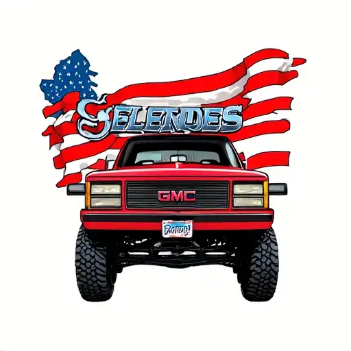 1996 gmc sierra extended cab driving tattoo design idea