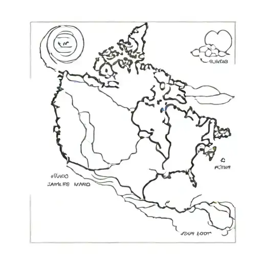 tattoo of a Canada border stamp traveling by train from Seattle  tattoo design idea