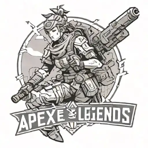Apex legends logo inside japan tattoo design idea