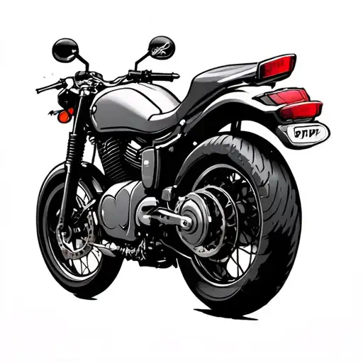 Adventure Motorcycle tattoo design idea