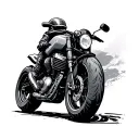 Adventure Motorcycle tattoo design idea