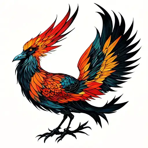 Phoenix, Cardigan, Lycoris radiata tattoo design idea