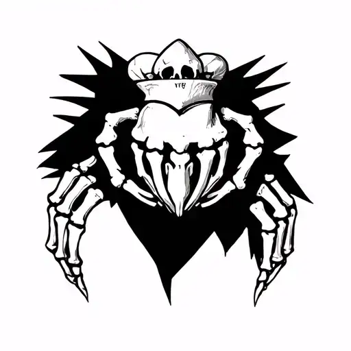 skeleton hands claddagh symbol tattoo design idea