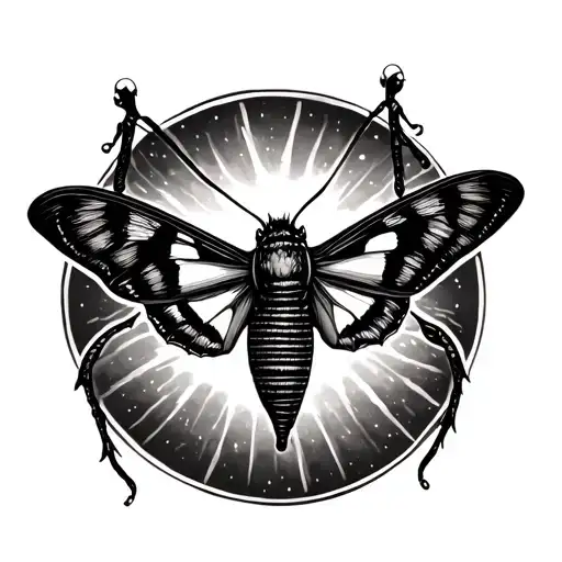 festival, music, worm, moth tattoo design idea