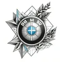 bmw logo combined tattoo tattoo design idea