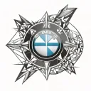 bmw logo combined tattoo tattoo design idea