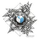 bmw logo combined tattoo tattoo design idea