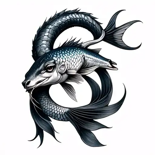 Pisces Taurus tattoo design idea