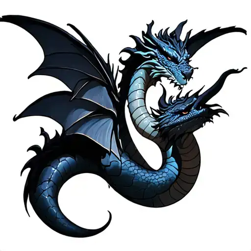 dragon sleeping and fairy on tail wrapped tattoo design idea