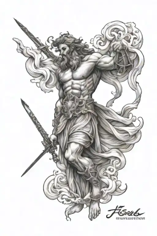Zeus, poseidon, hades tattoo design idea