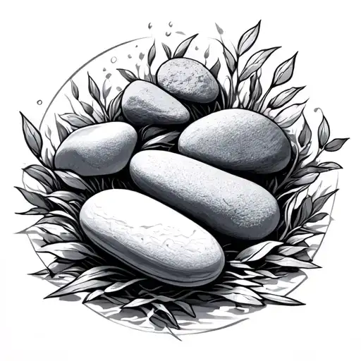 Pebble tattoo design idea
