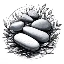 Pebble tattoo design idea