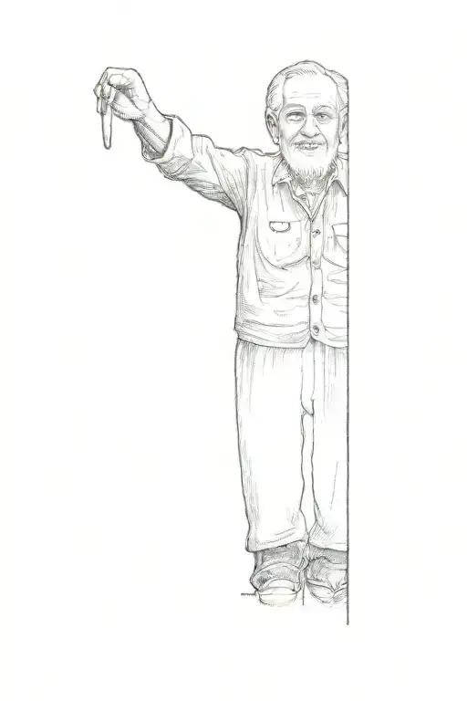 grandfather memorial for grandson  tattoo design idea