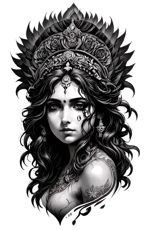 hera looking tattoo design idea