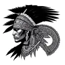 Azteca Warrior tattoo design idea