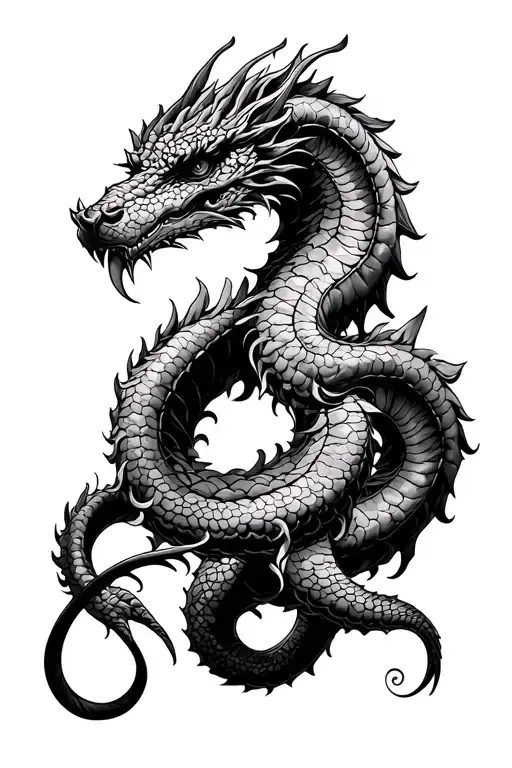 mythical hydra tattoo design idea
