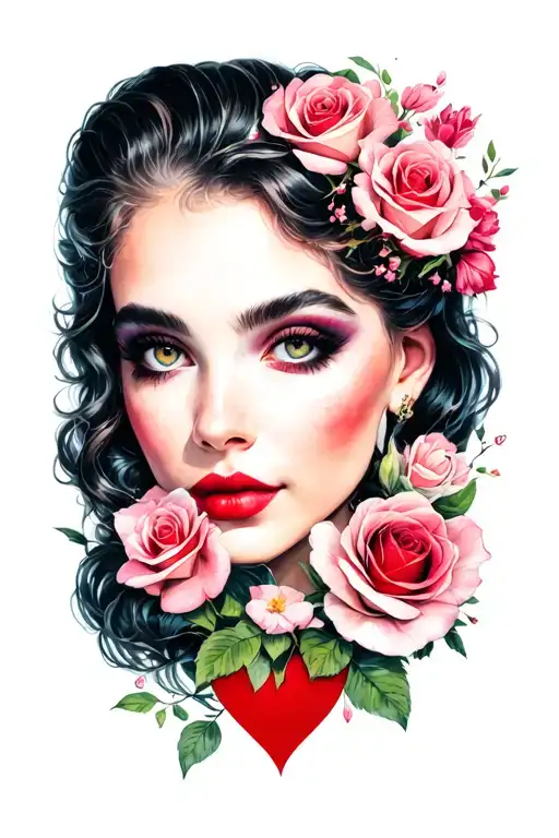 flash tattoo design idea for Valentine's Day tattoo design idea