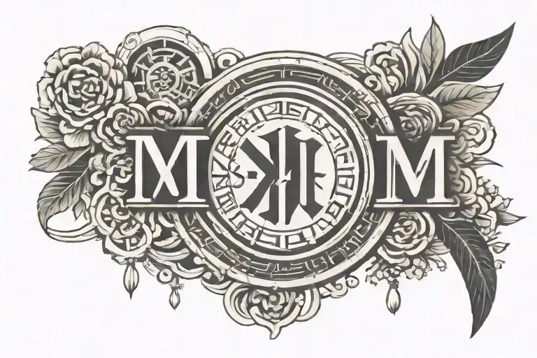 roman numerals tattoo design idea