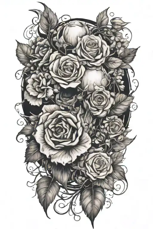 find someone who grows flowers in the darkest parts of you tattoo design idea