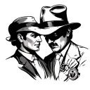 mobster gangster gambling godfather bonnie and Clyde pinkie brown al capone tattoo design idea