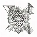 not equal math symbol tattoo design idea