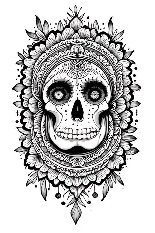 mandala anxiety music outdoors family protector tattoo design idea