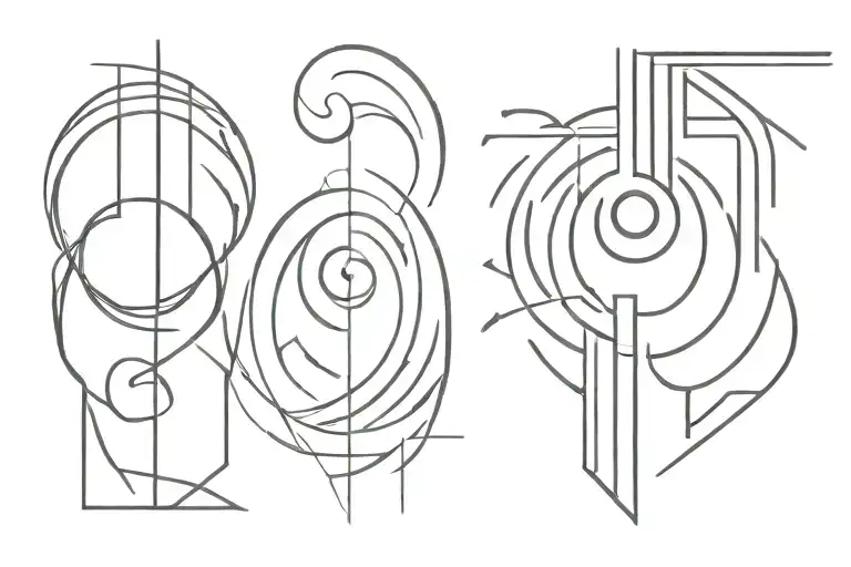 neotribal lines forming tattoo design idea
