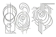 neotribal lines forming tattoo design idea