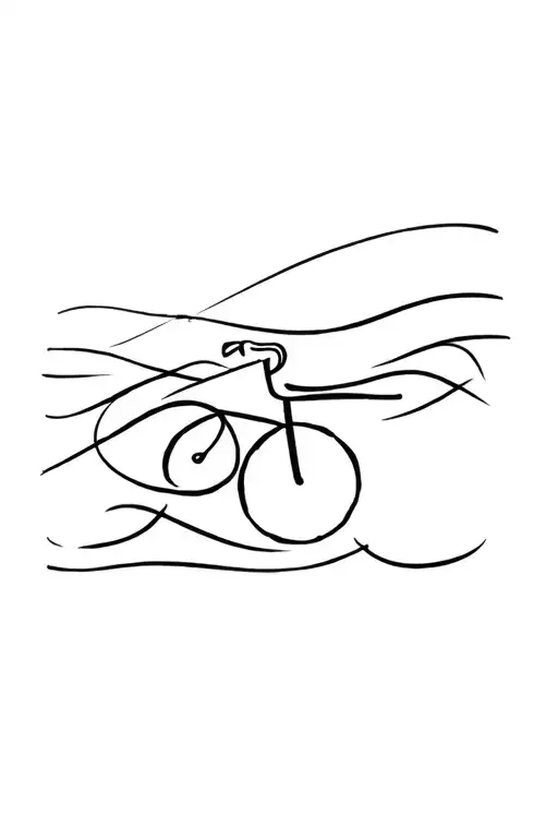 swim bike run tattoo design idea