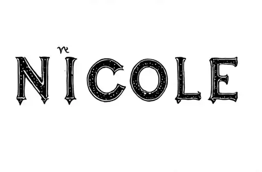 "Nicole" tattoo design idea