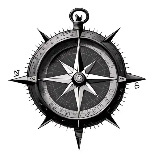 Hunting Compass tattoo design idea