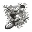 a tattoo in tribute to my father who died when I was 4 years old, he loved climbing trees and he played rugby tattoo design idea