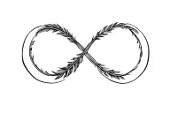 Infinity from feathers  tattoo design idea