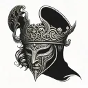 king baldwin iv Jerusalem mask tattoo design idea